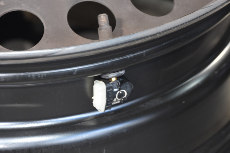 TPMS Sensor on a wheel